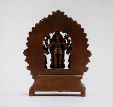 Handmade Lord Perumal with Sridevi & Bhudevi Copper Statue