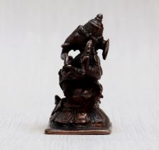 Vintage Copper Statue of Lord Ganesha in Antique Finish
