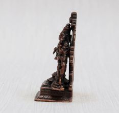 Copper Statue of Lord Perumal with Sridevi & Bhudevi for Worship