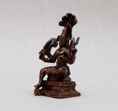Handmade Goddess Mariamman Copper Statue for Worship