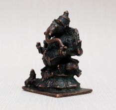 Hindu God Lord Ganesha Copper Statue for Prayer Room