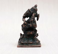 Hindu God Lord Ganesha Copper Statue for Prayer Room