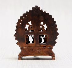 Handmade Lord Ram Darbar Copper Statue in Antique Finish