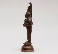 Handcrafted Copper Statue of Goddess Mariamman for Decor