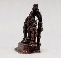Handmade Lord Srinivasa, Sridevi & Bhudevi Copper Statue
