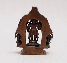 Handmade Copper Statue of Lord Srinivasa, Sridevi & Bhudevi