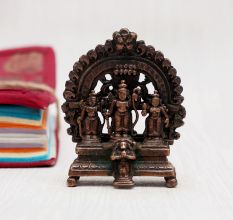 High Quality Copper Statue of Lord Ram Darbar for Worship