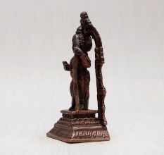Vintage Copper Lord Ram Statue for Prayer Room
