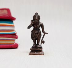 Handcrafted Lord Parshuram Copper Statue for Decor