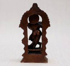 Handcrafted Copper Statue of Lord Krishna for Prayer Room