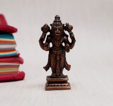 Handmade Lord Narasimha Copper Statue for Decoration