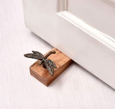 Dragon Fly Design Iron Wooden Door Stopper
