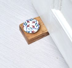 Multicolor Ceramic Wooden Door Stopper