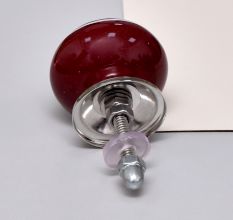 Cherry White Striped Knob