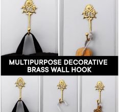 Antique Golden Brass Wall Hook for Hanging