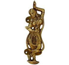 1 Pair Golden Brass Dancing Lady Door Handle