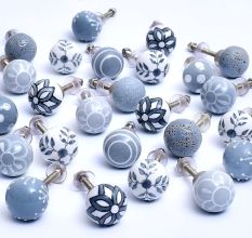 Gray Ceramic Cabinet Knobs
