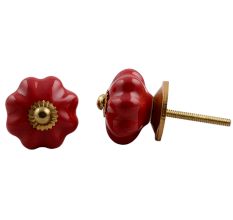 Red Medium Melon Knob