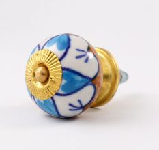 Turquoise Flower Knob