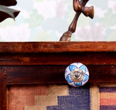 Turquoise Flower Knob