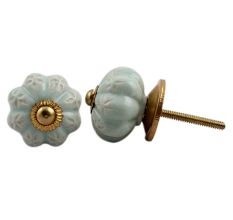 Sage Green Etched Knob