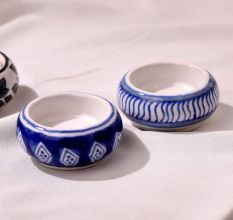 Handmade Tea Light Holders Made of Ceramic in Set of 4