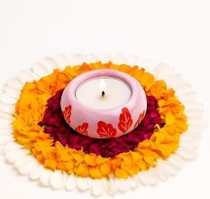 Modern Tea Light Holders Made of Ceramic in Set of 4
