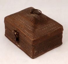 Handcrafted Brass Jewelry Box in Vintage Finish