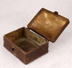 Handcrafted Brass Jewelry Box in Vintage Finish