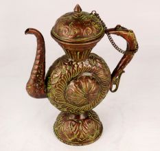 Vintage Copper Kettle in Islamic Art for Home & Office Decor