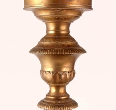 Antique Brown Peacock Oil Lamp Made of Premium Brass