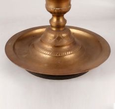 Antique Brown Peacock Oil Lamp Made of Premium Brass