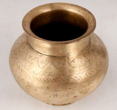 Handmade Indian Brass Holy Pot for Home Decor