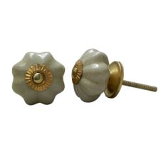Cream Medium Melon Knob