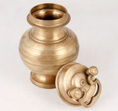 Premium Brass Holy Water Pot in Golden Finish