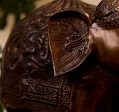 High-Quality Engraved Brass Elephant Statue for Decor