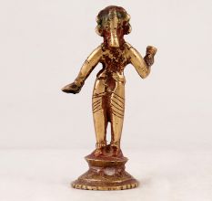Small Brass Statue of Goddess Radha for Worship