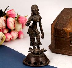 Handmade Hindu Goddess Parvati Brass Statue for Worship