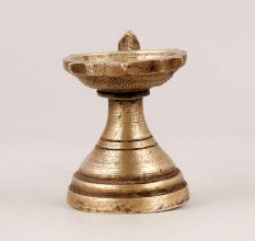 High-Quality Brass Oil Lamp with Handle for Prayer