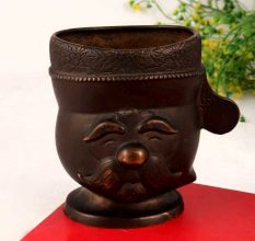 Handcrafted High-Quality Brass Pen Stand in Antique Finish