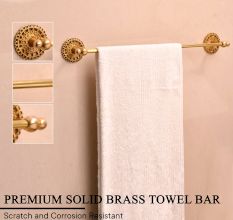 Handmade Brass Towel Hanger in Golden Finish