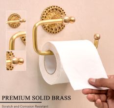 Handmade Premium Brass Toilet Paper Holder for Bathroom