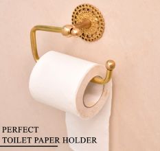 Handmade Premium Brass Toilet Paper Holder for Bathroom