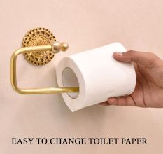 Handmade Premium Brass Toilet Paper Holder for Bathroom