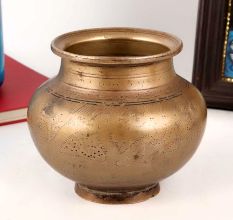 Engraved Holy Water Pot Made of High-Quality Brass