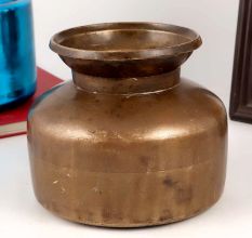 Handmade Brown Finish Water Pot Made of Brass