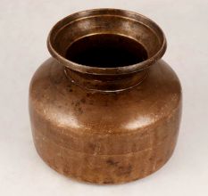 Handmade Brown Finish Water Pot Made of Brass