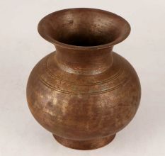 Vintage Brown Brass Water Pot for Home Decoration