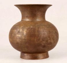 Vintage Brown Brass Water Pot for Home Decoration