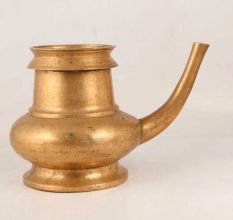 Golden Finish Brass Water Pot with Spout for DÃ©cor